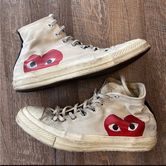 Converse Chuck 70 High Hi x Comme des Garcons CDG Play Milk - Picture 2 of 13